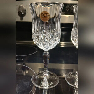 New! 24% Led Crystal 6oz Wine Glass Opera Cut From RCR